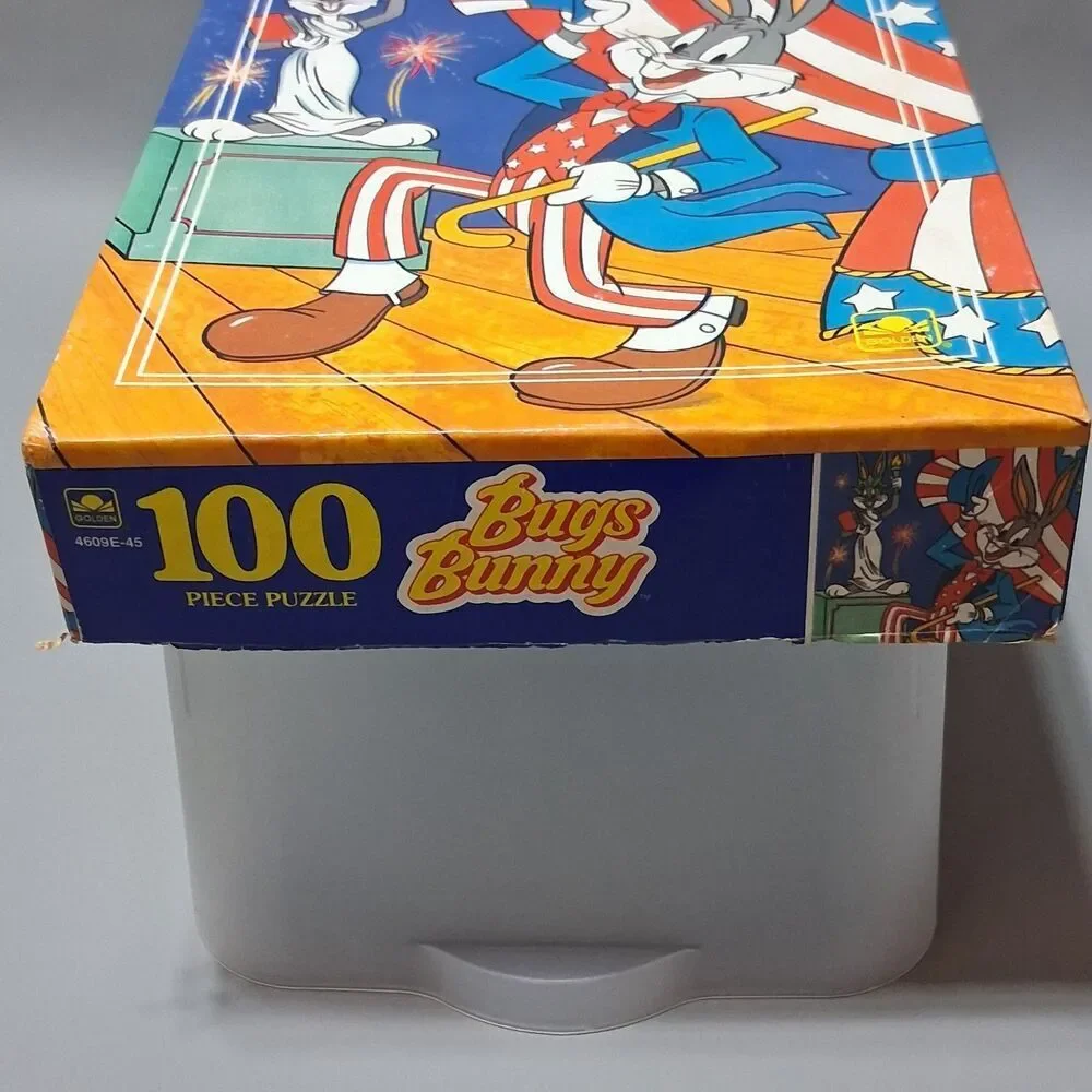 Golden Bugs Bunny Puzzle 100 Piece Looney Tunes Patriotic 1990 Complete